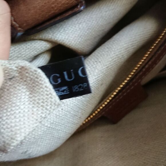 Gucci brown Pebbled Leather Bamboo Tassel tote bag - Picture 7 of 16